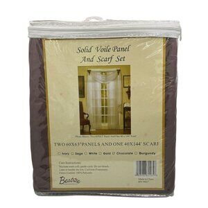 Beatrice Solid Voile Panel & Scarf Set